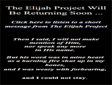 Tablet Screenshot of elijahproject.net